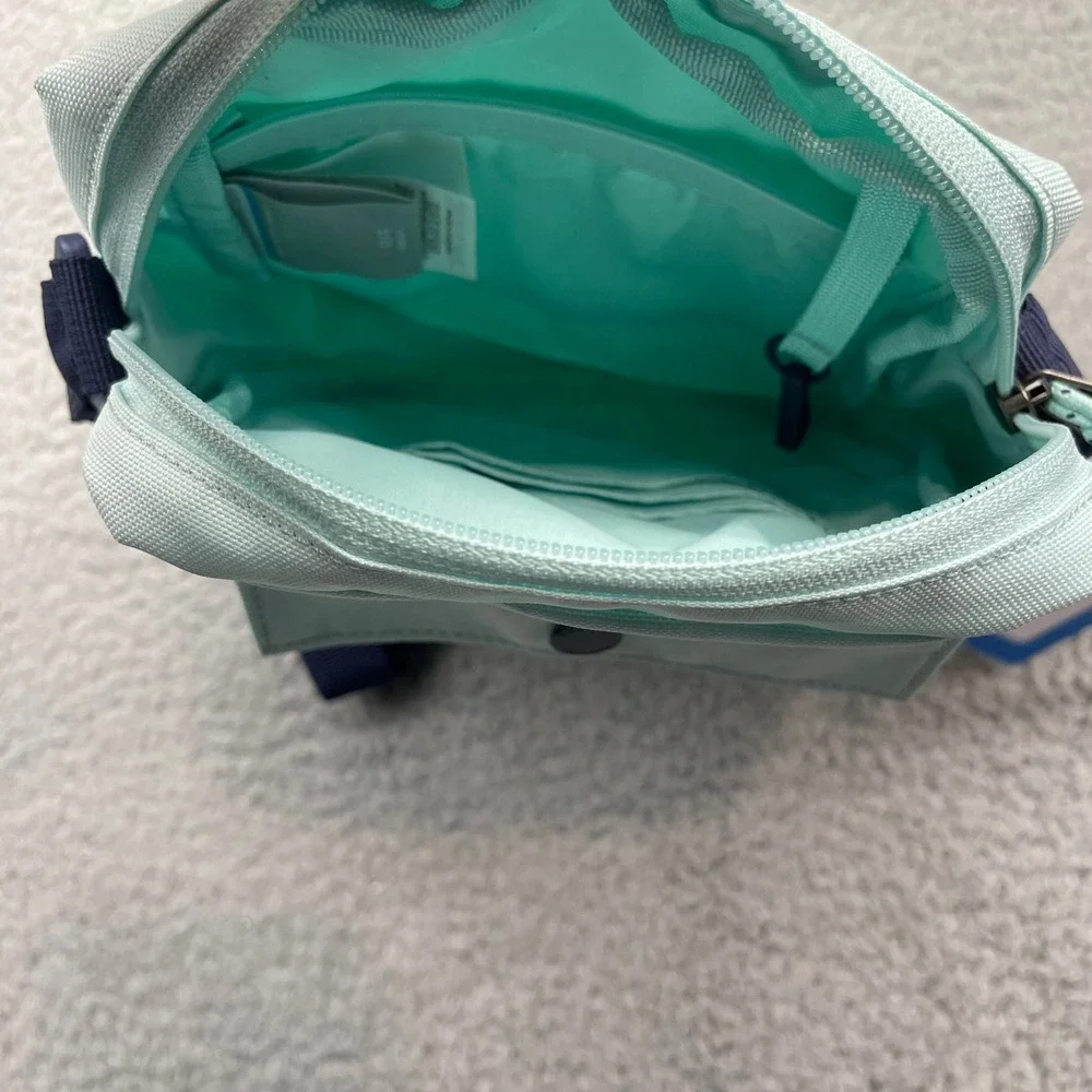 NWT Columbia UU0151-329 Zigzag Side Bag Icy Morn / Electric Turquoise Crossbody